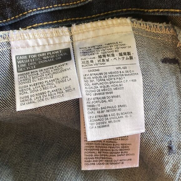 NWT Levi’s  Trucker Red Tab Jean Jacket Dark Denim - Picture 12 of 14